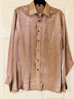 Givenchy Saks Fifth Avenue Logo Vintage Button Down Top Shirt Large